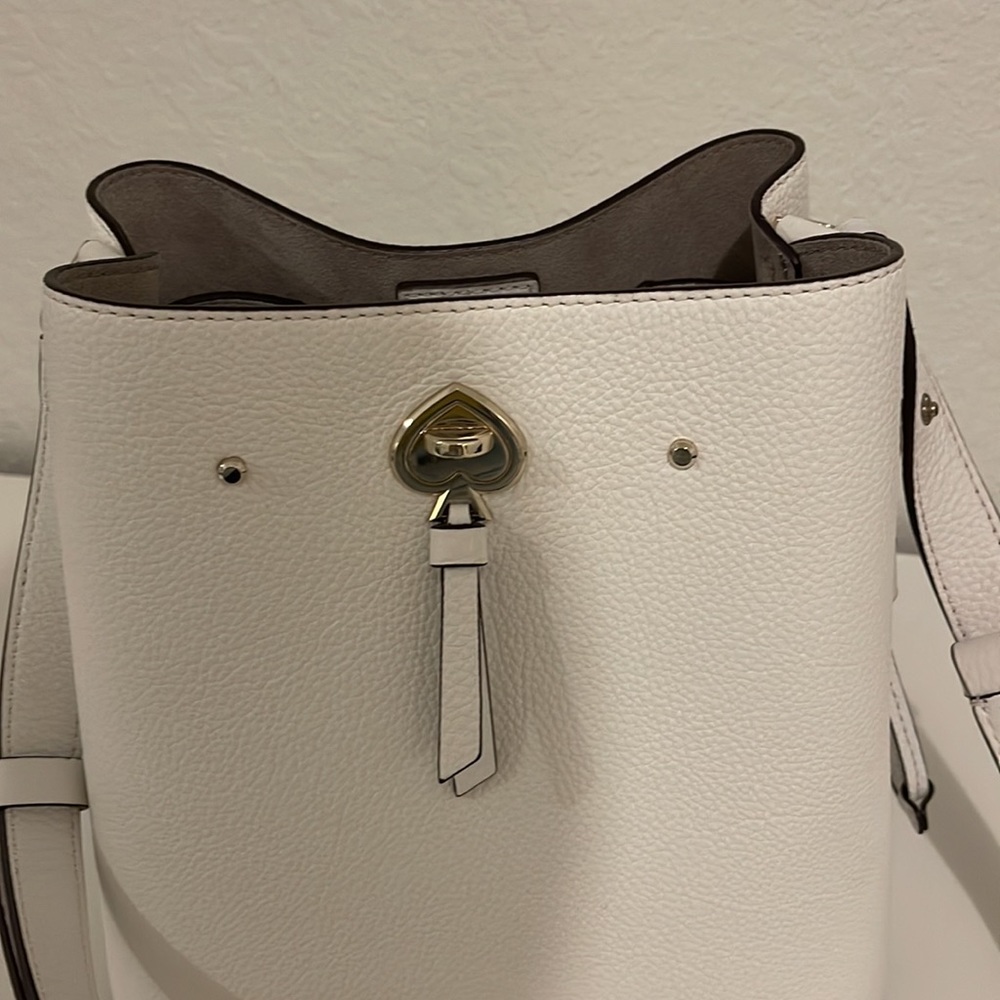 kate spade White Leather Bucket Shoulder Bag - Picture 10 of 16
